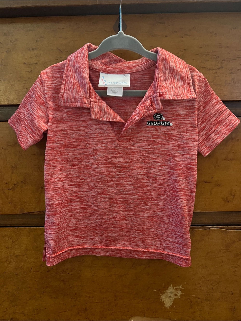 UGA Red Heather Polo Shirt for Kids